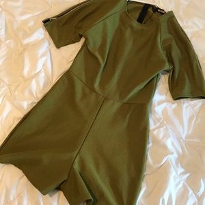 A cute short sleeve green romper